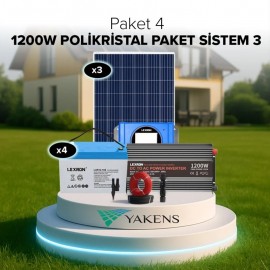 Büyük Buzdolabı Paketi Polikristalli Bağ Evi Hazır Solar (Paket 4) Lexron